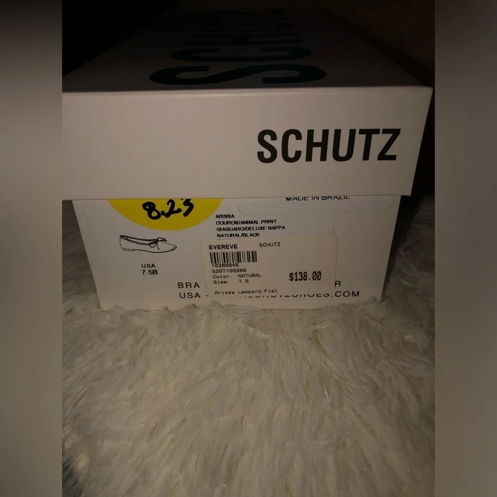 SCHUTZ Animal Print Women's Flats NWT NWB size 7.5